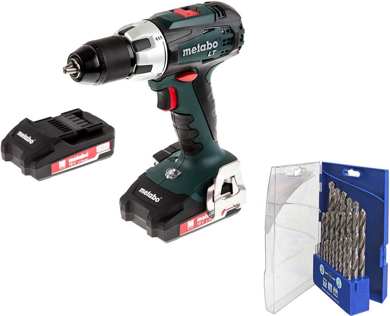 

Набор Metabo Дрель аккумуляторная bs 18 lt compact 2.0 (602102530) +Набор сверл 640-315 металл, Дрель аккумуляторная bs 18 lt compact 2.0 (602102530) +Набор сверл 640-315 металл