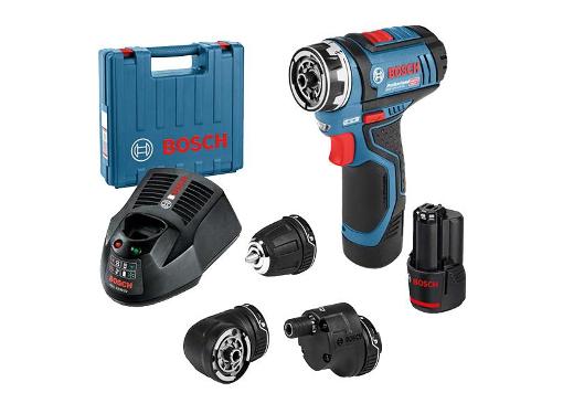 Изображение товара Профессиональная дрель-шуруповерт BOSCH GSR 12V-15 FC с аккумулятором 12 В и набором насадок