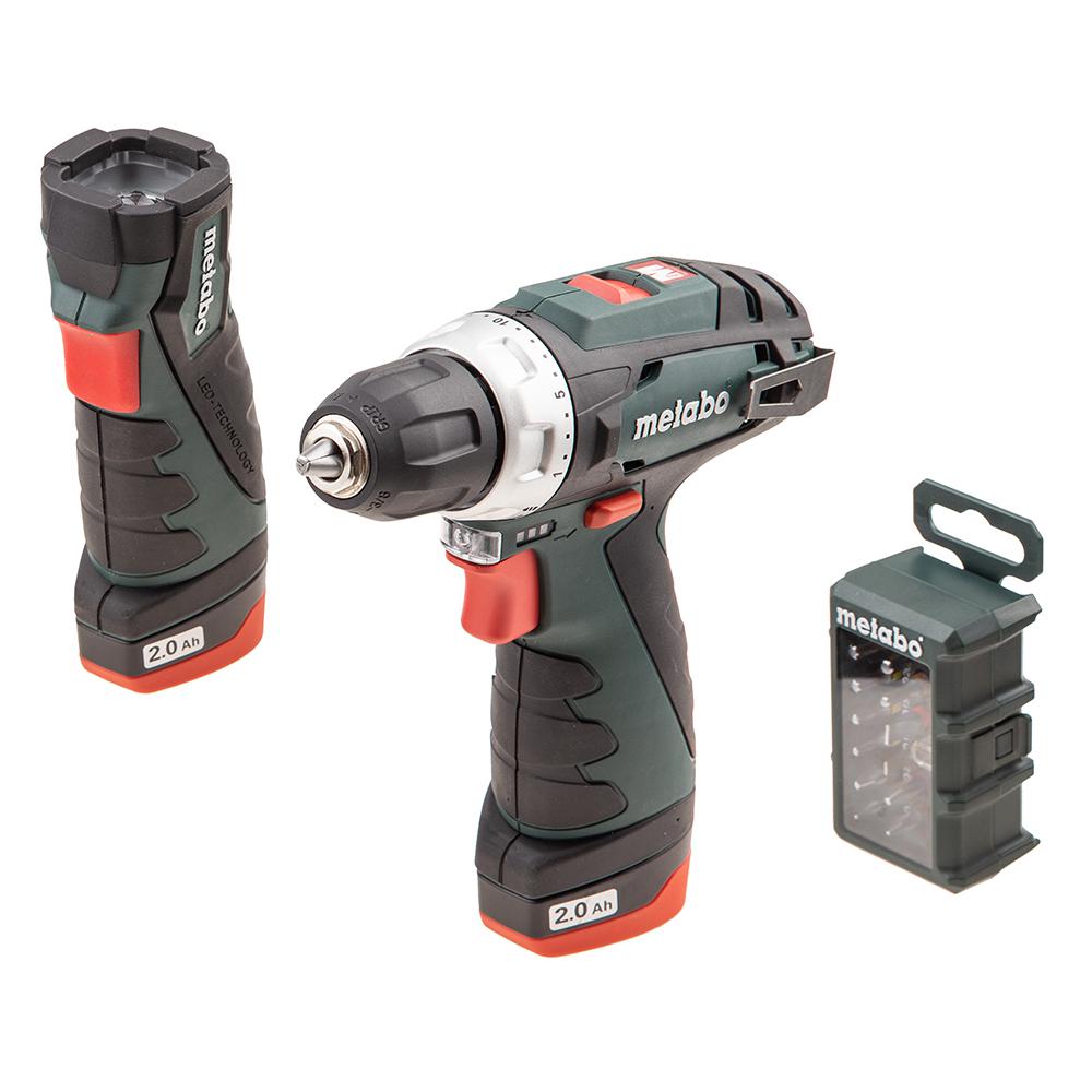 

Дрель аккумуляторная Metabo Powermaxx bs basic+фонарик+15 бит (600080930, Powermaxx bs basic+фонарик+15 бит (600080930)