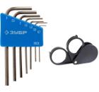 Набор ЗУБР Набор ключей 27471-H7 +Лупа 1012 А