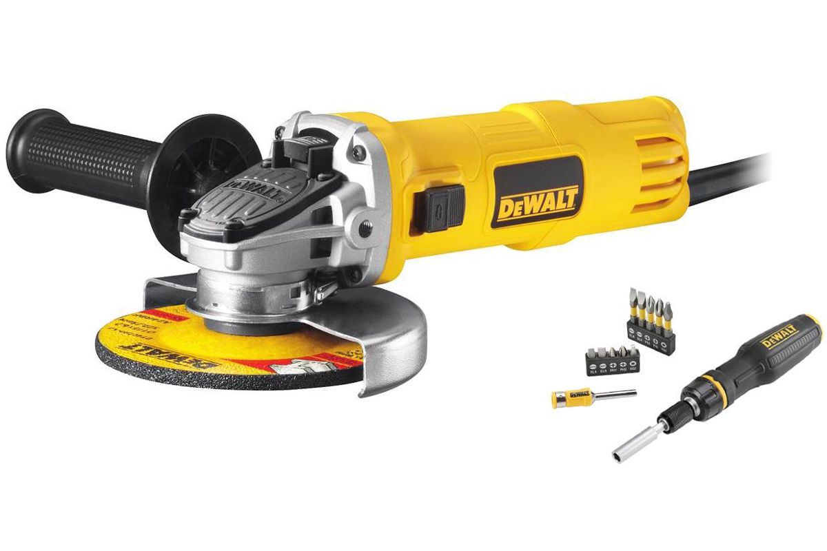 Набор Dewalt УШМ (болгарка) DWE4051 +Отвертка реверсивная DWHT0-66567 -  цена, фото - купить в Москве, СПб и РФ