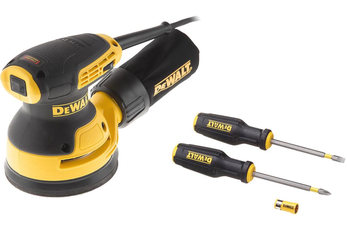 Набор Dewalt Орбитальная (эксцентриковая) шлифмашина DWE6423QS +Набор  отверток DWHT0-62057 - цена, фото - купить в Москве, СПб и РФ