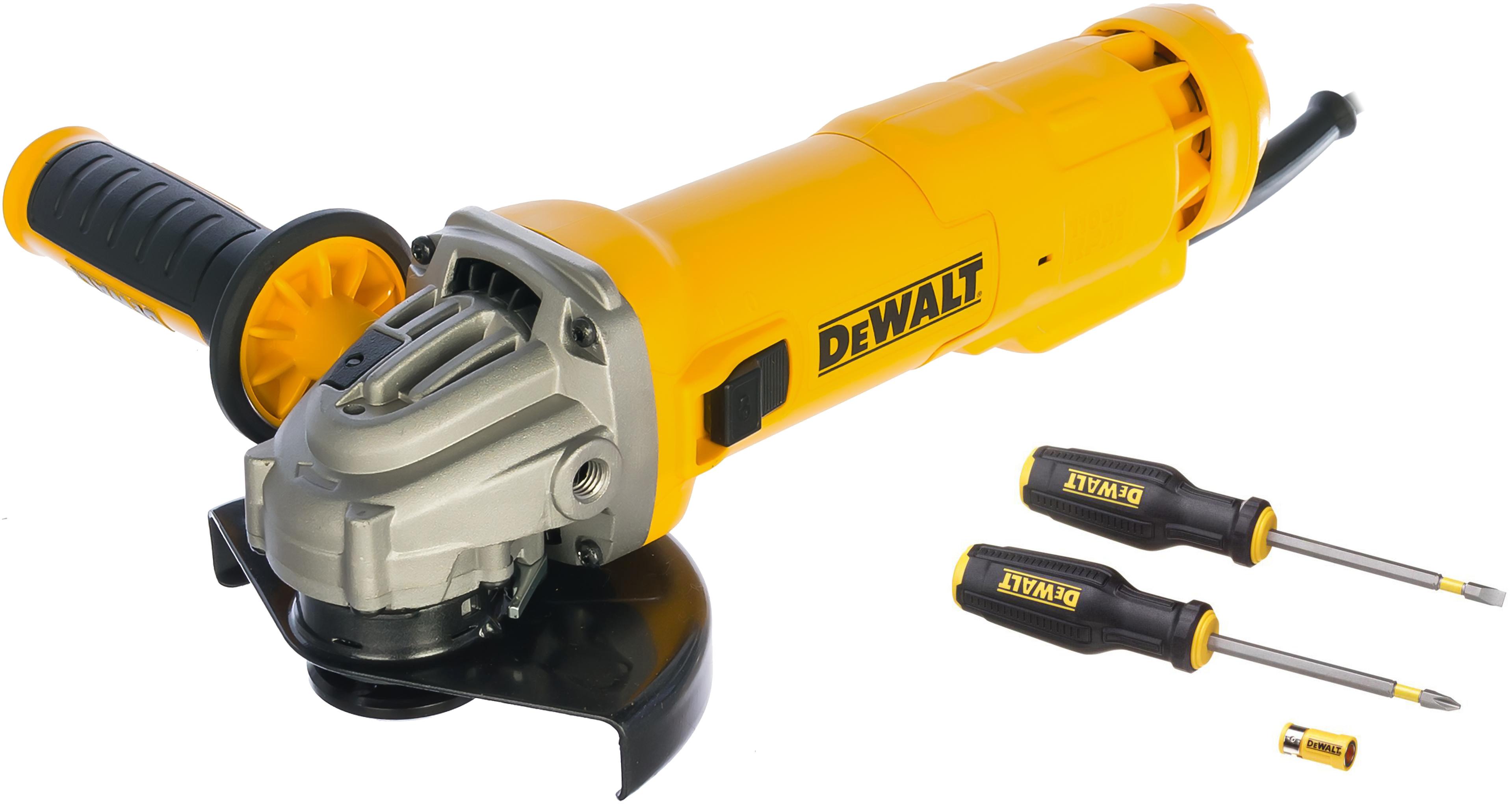 

Набор Dewalt УШМ (болгарка) dwe4205ks +Набор отверток dwht0-62057, УШМ (болгарка) dwe4205ks +Набор отверток dwht0-62057