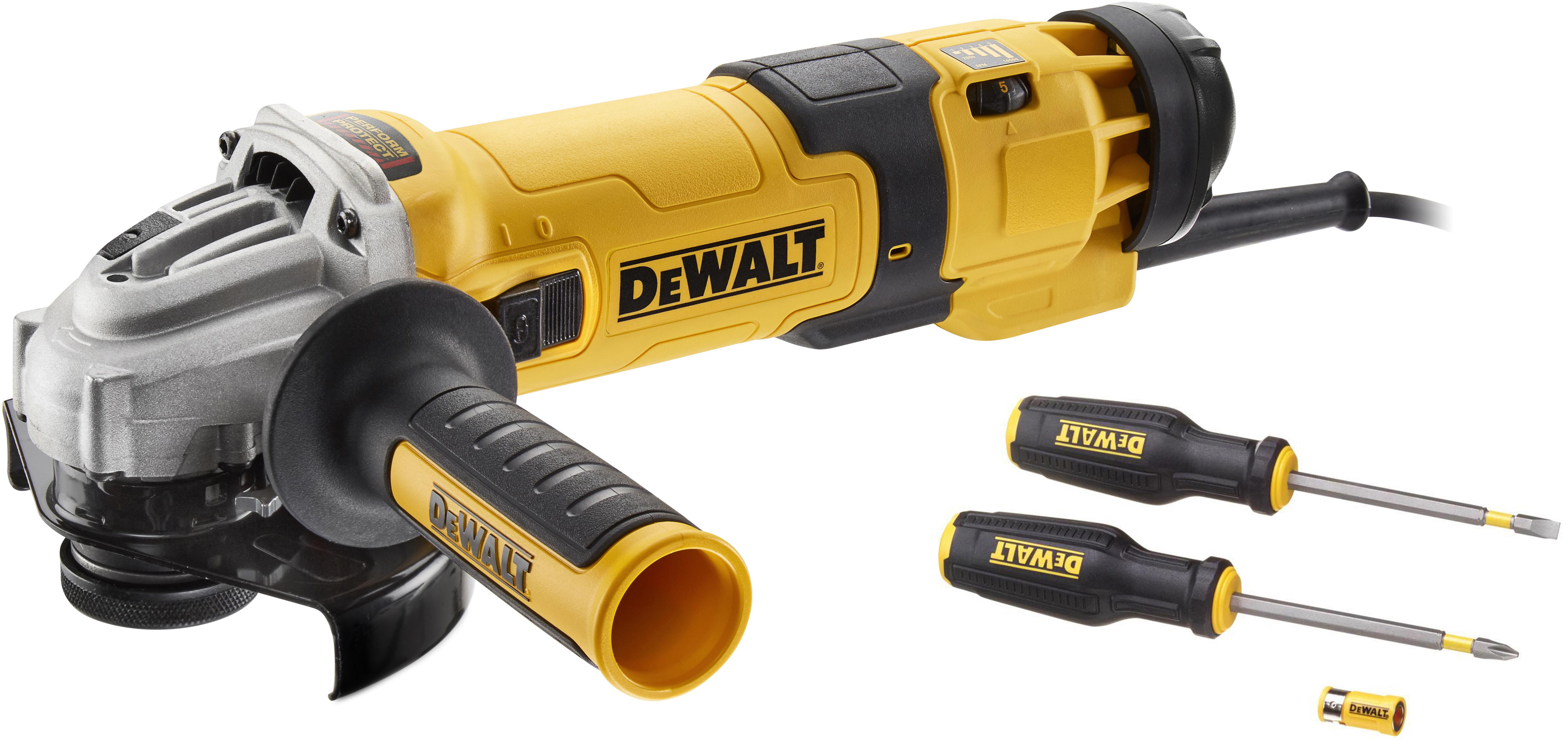 

Набор Dewalt УШМ (болгарка) dwe4257ks +Набор отверток dwht0-62057, УШМ (болгарка) dwe4257ks +Набор отверток dwht0-62057