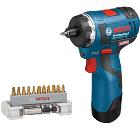 Изображение товара Бесщеточный шуруповерт Bosch GSR 12 V-EC HX + набор бит Max Grip