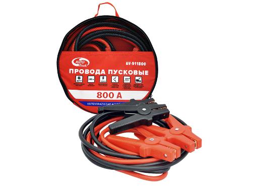 Изображение товара Провода стартовые AUTOVIRAZH AV-911800 морозостойкие 3.85 м 800 А для автомобиля