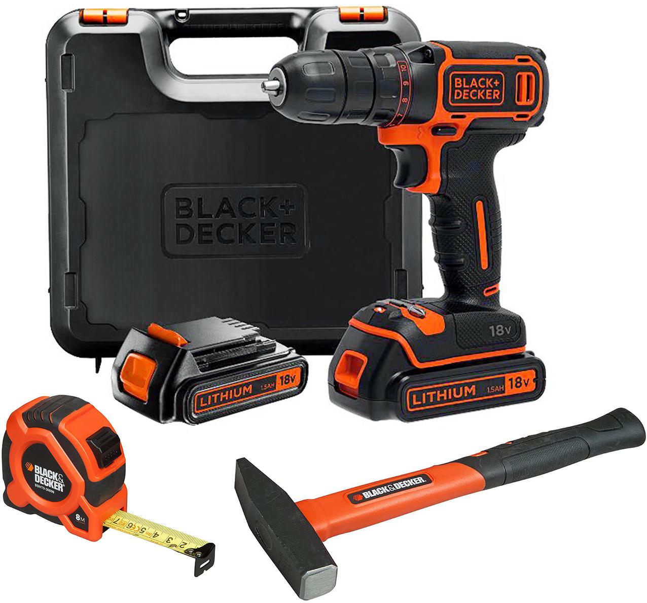 

Набор Black & decker Дрель аккумуляторная bdcdc18k1b-qw +Молоток слесарный bdht1-51243 +Рулетка bdht0-30099, Дрель аккумуляторная bdcdc18k1b-qw +Молоток слесарный bdht1-51243 +Рулетка bdht0-30099