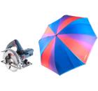 Набор BOSCH Пила циркулярная BOSCH GKS 165 (0601676100)+Зонт разноцветный Bosch 1619M00TT2