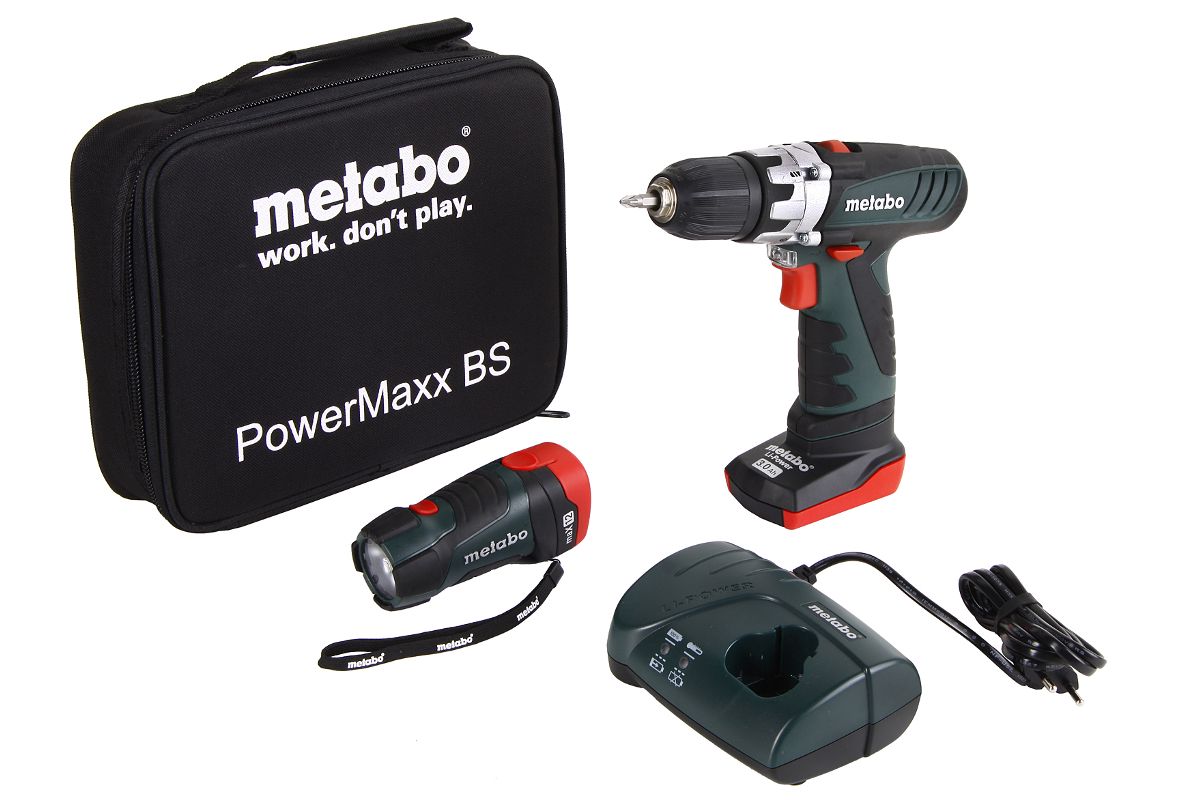 Аккумуляторная дрель-шуруповерт METABO POWERMAXX BS Basic 10,8 - купить в  интернет-магазине - цена, отзывы, видео, фото