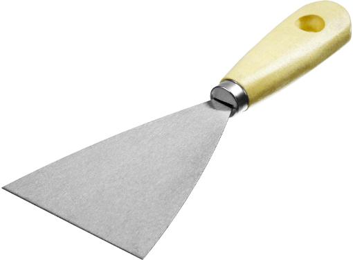 Изображение товара Малярный шпатель MIRAX 1000-080_z01 стальной 80 мм деревянная ручка