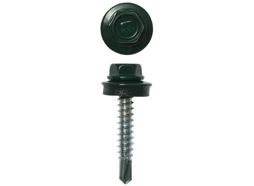 Изображение товара Саморез ЗУБР 29 х 4.8 мм, кровельный, оцинкованный, зеленый RAL 6005, 400 шт