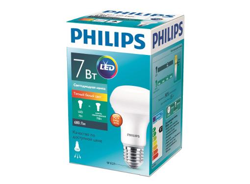 Изображение товара Светодиодная лампа PHILIPS 929001857687 E27 7W теплый свет