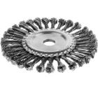 Кордщетка MIRAX плоская 175мм для УШМ витая сталь (35140-175)