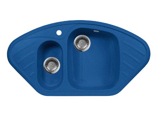 Изображение товара Кухонная мойка AquaGranitEx M-14 (323) с двумя чашами, синяя