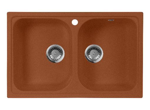Изображение товара Кухонная мойка AquaGranitEx M-15 (307) терракот встраиваемая сверху