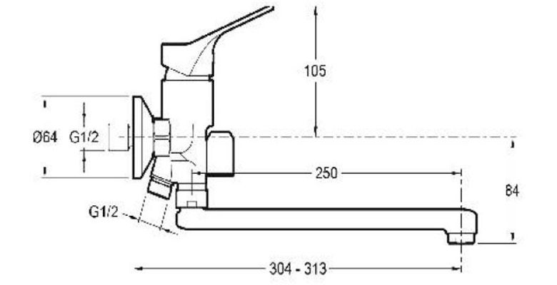 Смеситель для ванны JACOB DELAFON E78117-CP