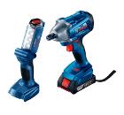 Изображение товара Аккумуляторный гайковерт BOSCH GDS 250-LI 18 В 250 Нм +Фонарь GLI 18V-300