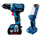 Изображение товара Набор BOSCH Дрель аккумуляторная GSR 18V-60 C (06019G1100) +Фонарь GLI 18V-300 (06014A1100) Изображение товара Набор BOSCH Дрель аккумуляторная GSR 18V-60 C (06019G1100) +Фонарь GLI 18V-300 (06014A1100)