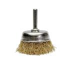 Кордщетка VMX чаша 50мм для дрели гофрированная латунированная сталь (511712)