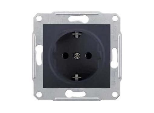 Изображение товара Розетка SCHNEIDER ELECTRIC SDN3000570 с защитой IP20 для скрытой установки графит