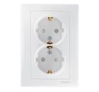 Изображение товара Розетка SCHNEIDER ELECTRIC SDN3000721 2-м сп Sedna с защитными шторками белая