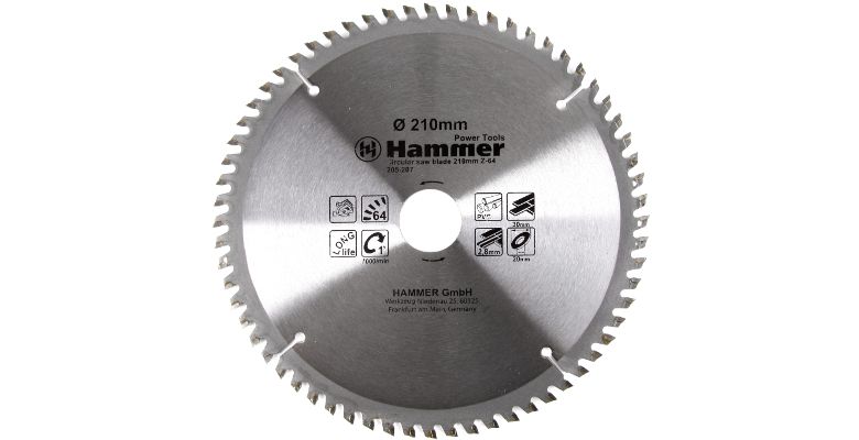 Набор HAMMER Пила циркулярная CRP1800D +Диск пильный твердосплавный 210х30/20мм 64 зуб.