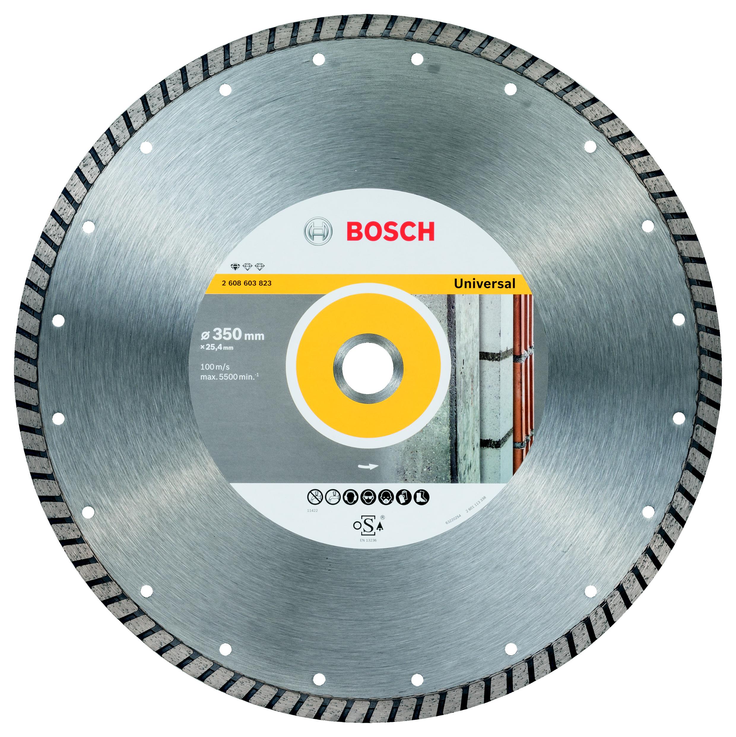 

Круг алмазный Bosch Ф350х25.4мм универсальный (2.608.603.823 standard for universal turbo, Ф350х25.4мм универсальный (2.608.603.823 standard for universal turbo)