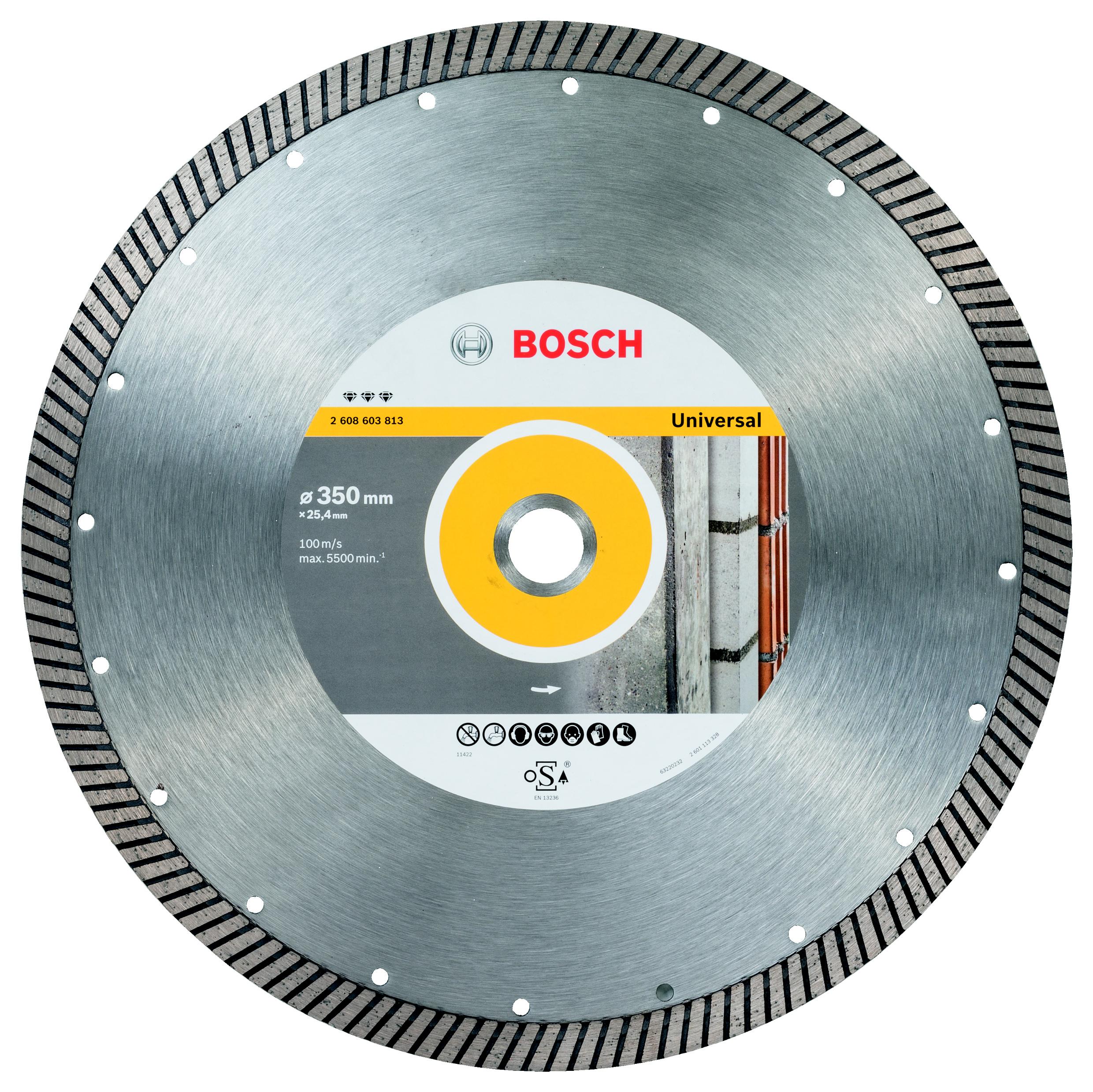 

Круг алмазный Bosch Ф350х25.4мм универсальный (2608603813 best for universal turbo, Ф350х25.4мм универсальный (2608603813 best for universal turbo)