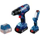 Изображение товара Набор Bosch дрель-шуруповерт GSR 180-LI + фонарь GLI 18V-300 18V Li-Ion
