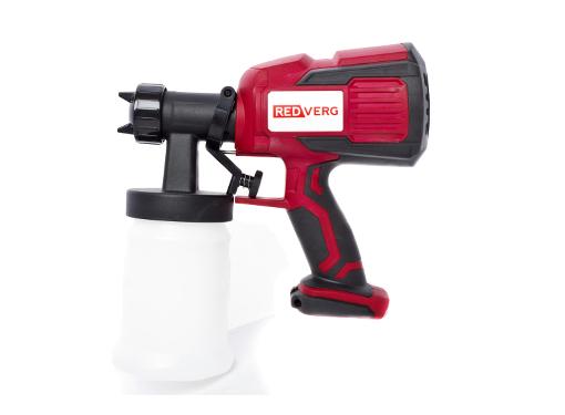 Изображение товара Краскопульт REDVERG RD-PS18V: удобство покраски без аккумулятора