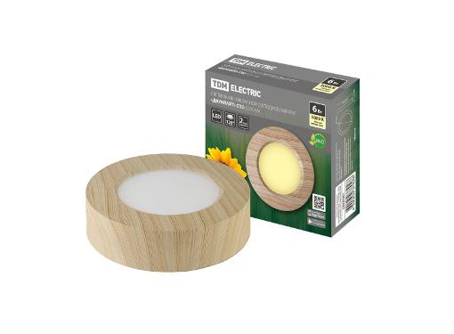 Изображение товара Светильник накладной LED TDM SQ0329-0411 6 Вт IP20 для помещений сосна