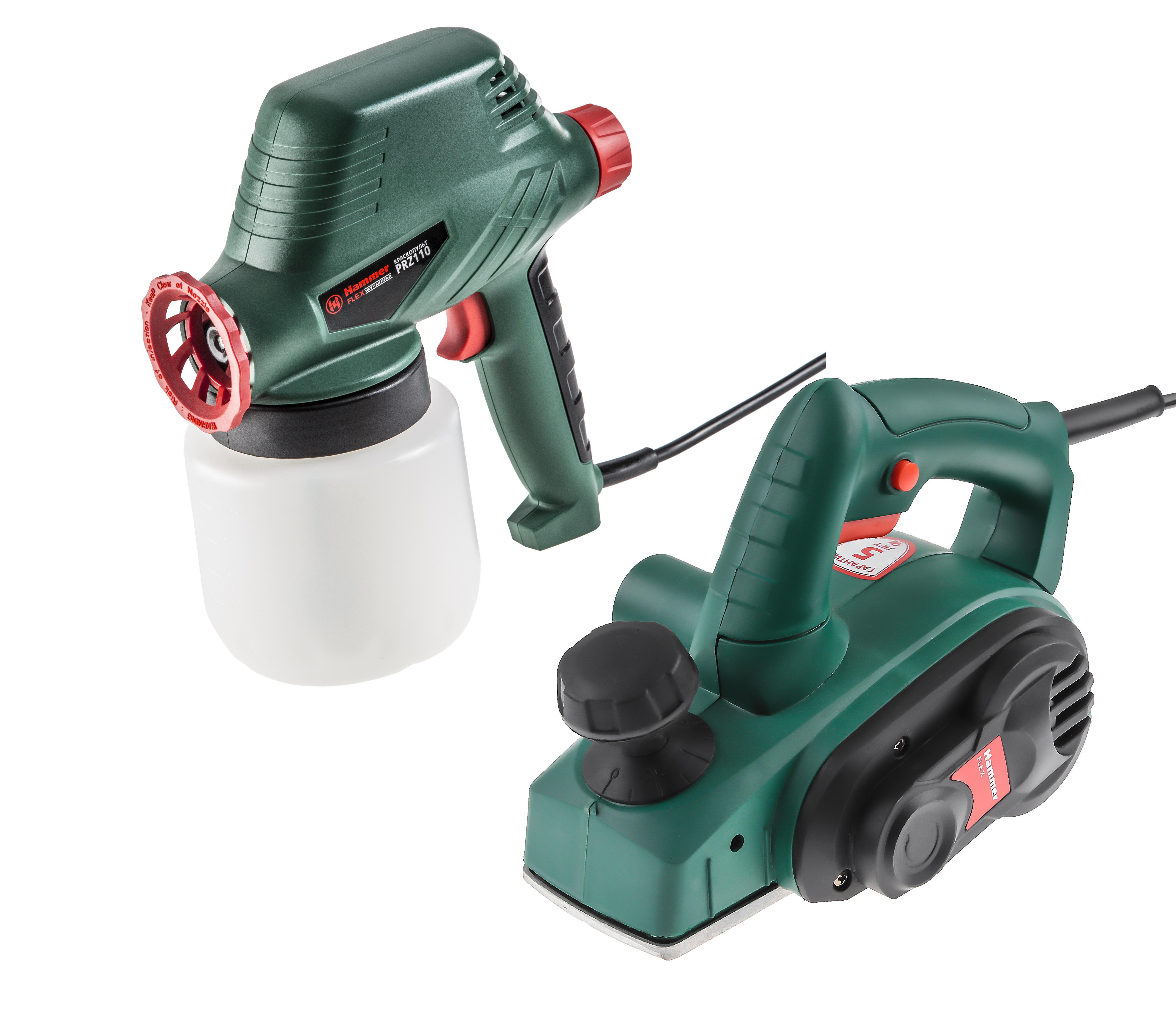 

Набор Hammer Рубанок rnk720 +Краскопульт prz110, Рубанок rnk720 +Краскопульт prz110