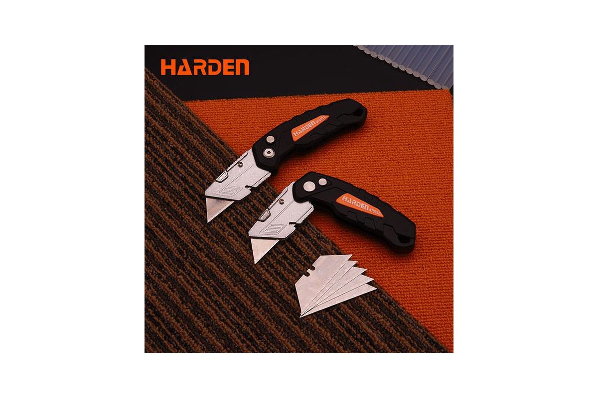 Knife hardening. Harden 570332. Нож Harden Бенд 18mm 570332. Лезвия для ножа Harden 570341. Нож складной Harden 570332, трапеция, цельноалюминиевый корпус, 18 мм.