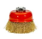 Кордщетка VMX чаша 85мм для УШМ гофрированная латунированная сталь (511719)