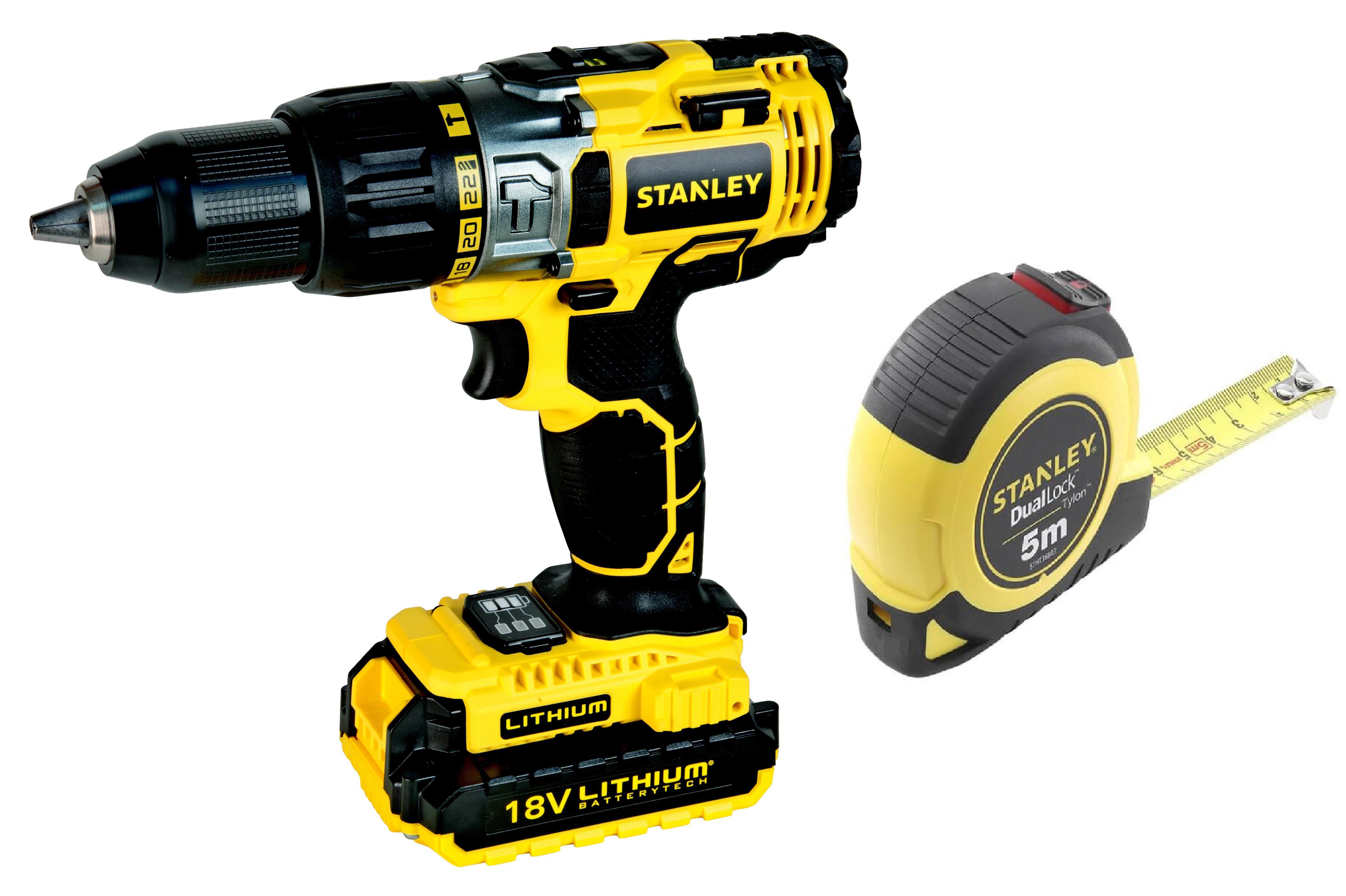 

Набор Stanley Дрель-шуруповерт stdc18lhbk-ru +Рулетка stht36803-0, Дрель-шуруповерт stdc18lhbk-ru +Рулетка stht36803-0