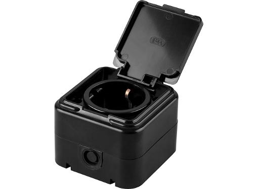 Изображение товара Розетка кабельная STEKKER PST16-21-44 с заземлением и защитой IP44