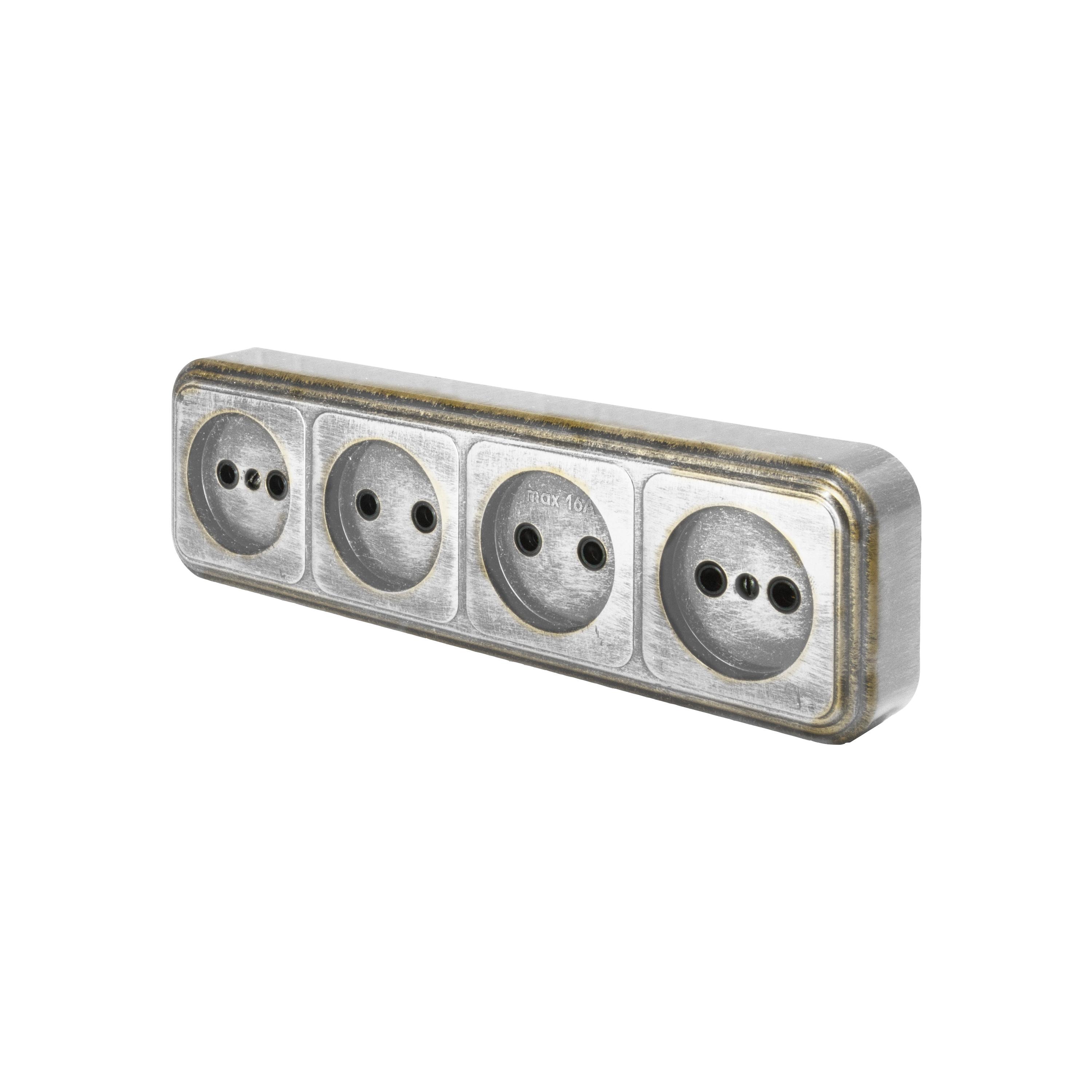 

Розетка Duwi 26440 8, Белое золото патина, 26440 8