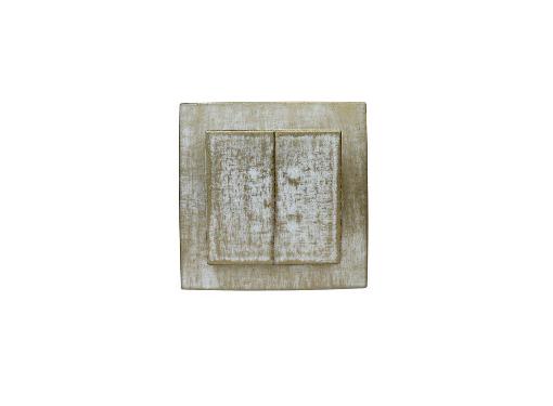 Изображение товара Выключатель DUWI Palazzo Vintage 26582 5 с рамкой 2-кл белое золото