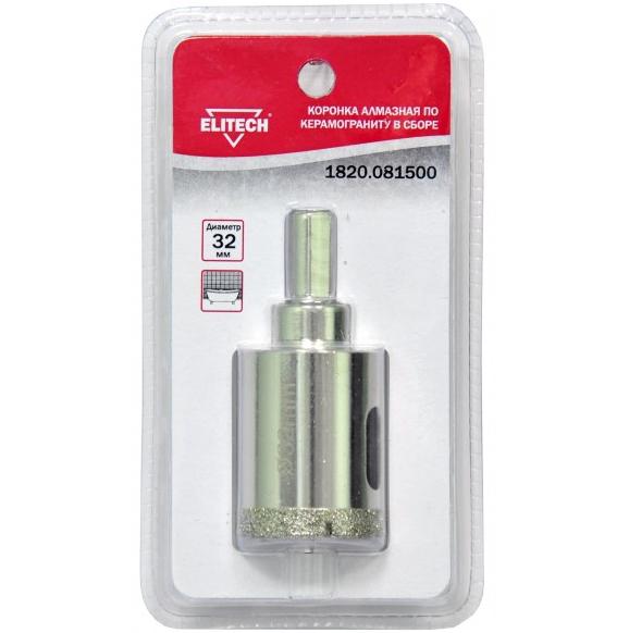 

Коронка алмазная Elitech Ф32мм 5/8'' (1820.081500, Ф32мм 5/8'' (1820.081500)