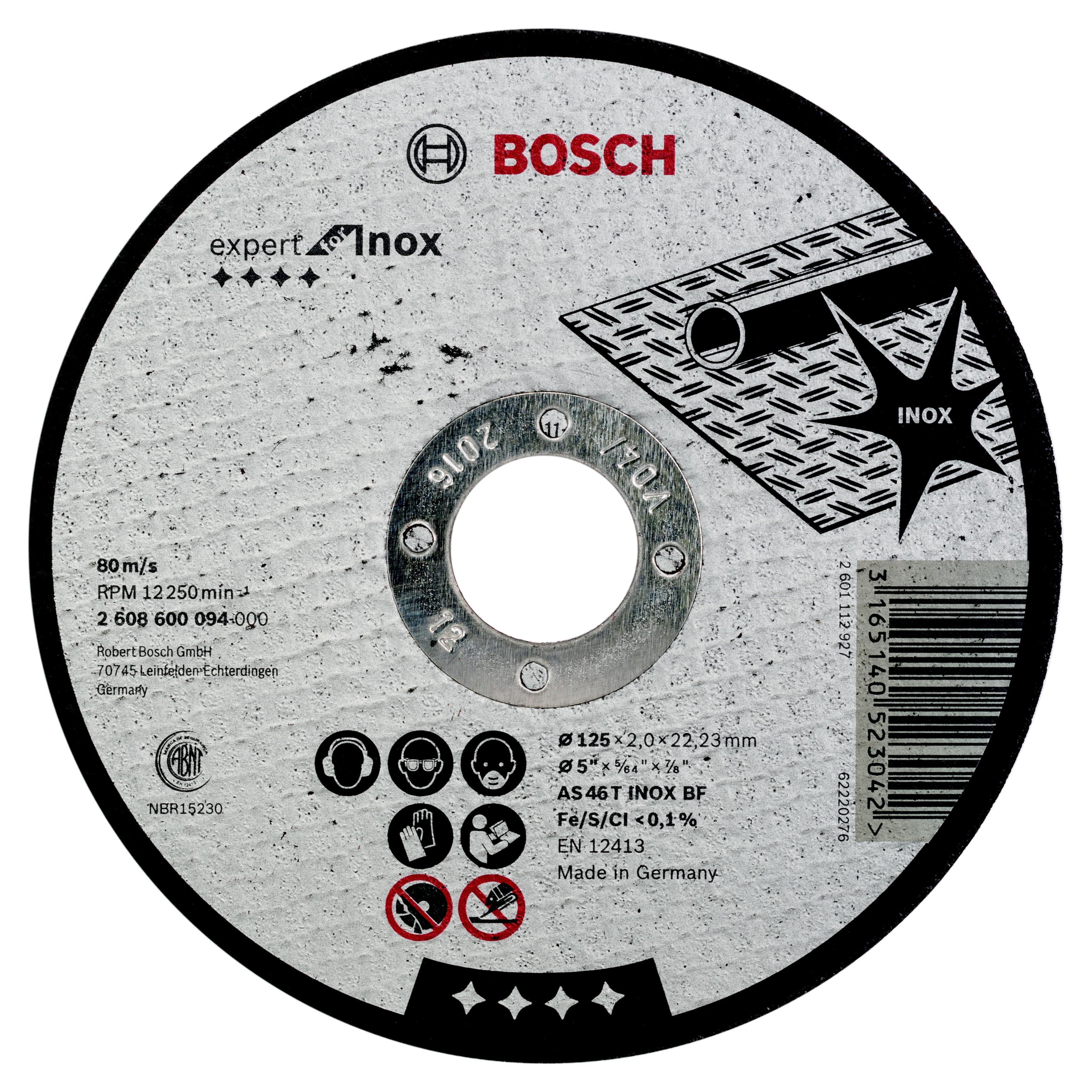 

Набор Bosch Круг отрезной 125х2х22 expert for inox (2.608.600.094), Круг отрезной 125х2х22 expert for inox (2.608.600.094)