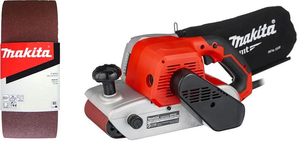 

Набор Makita Машинка шлифовальная ленточная m9400 +Лента шлиф. бесконечная 100х610мм p80, Машинка шлифовальная ленточная m9400 +Лента шлиф. бесконечная 100х610мм p80