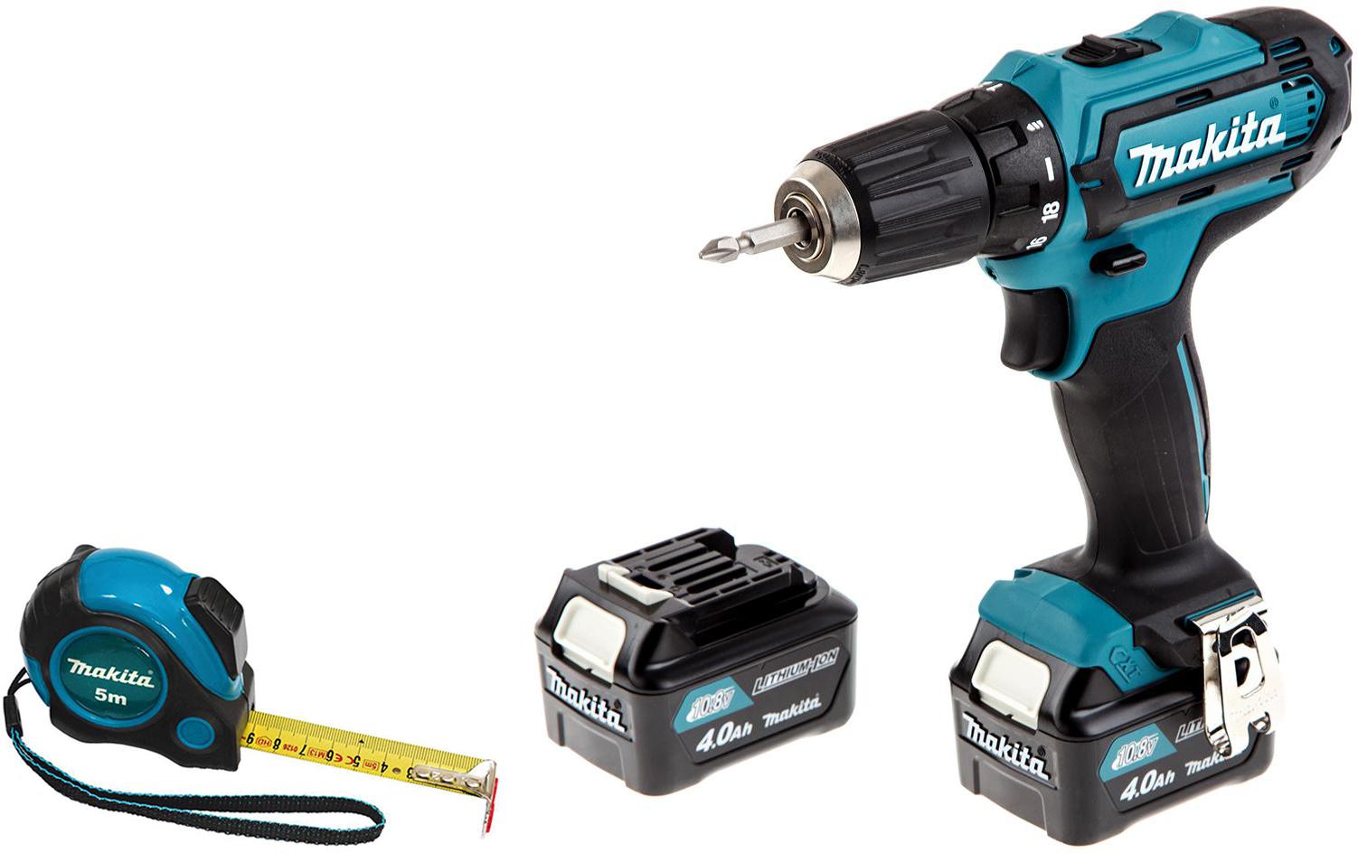 

Набор Makita Дрель аккумуляторная df331dwme +Рулетка pgc-80520, Дрель аккумуляторная df331dwme +Рулетка pgc-80520