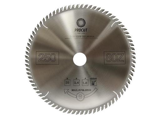 Изображение товара Диск пильный PROCUT 250mm 80 зубьев для древесины фанеры МДФ
