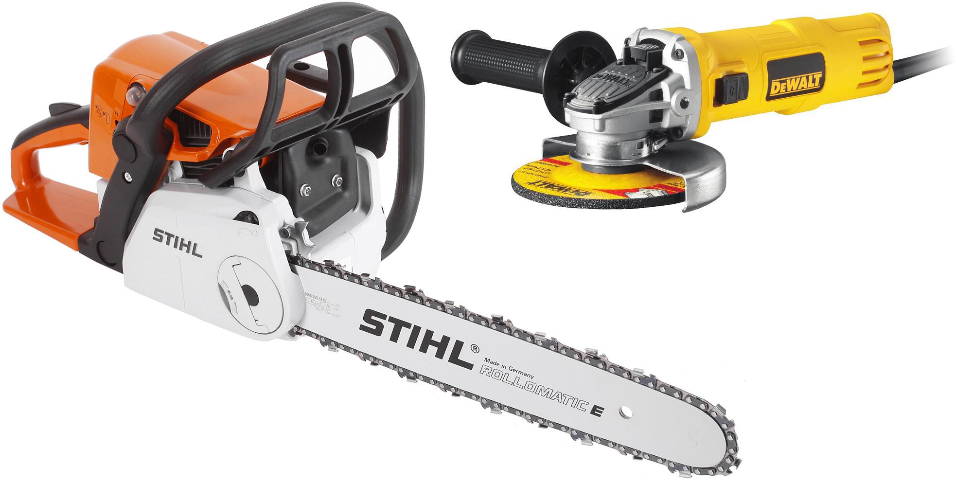 

Набор Stihl Бензопила ms 230 c-be +УШМ (болгарка) dwe4051, Бензопила ms 230 c-be +УШМ (болгарка) dwe4051