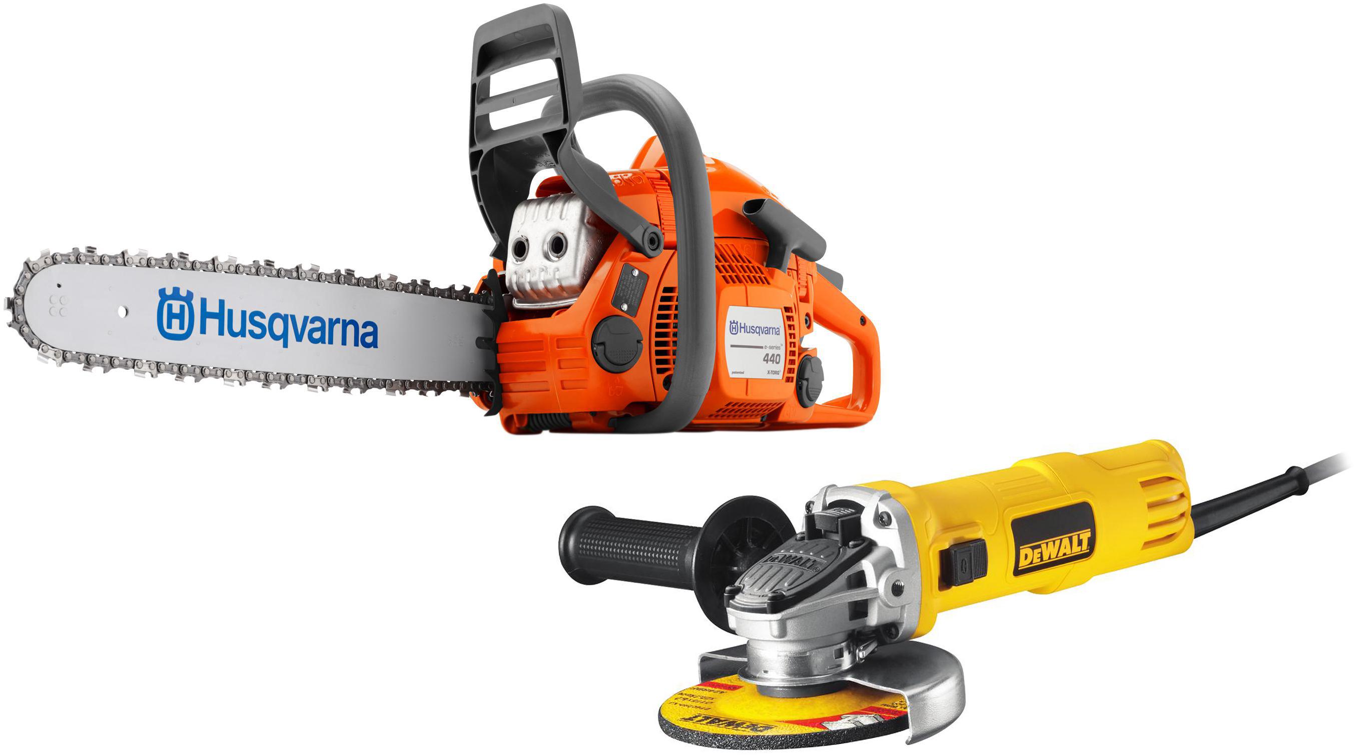 

Набор Husqvarna Бензопила 440e ii +УШМ (болгарка) dwe4051, Бензопила 440e ii +УШМ (болгарка) dwe4051