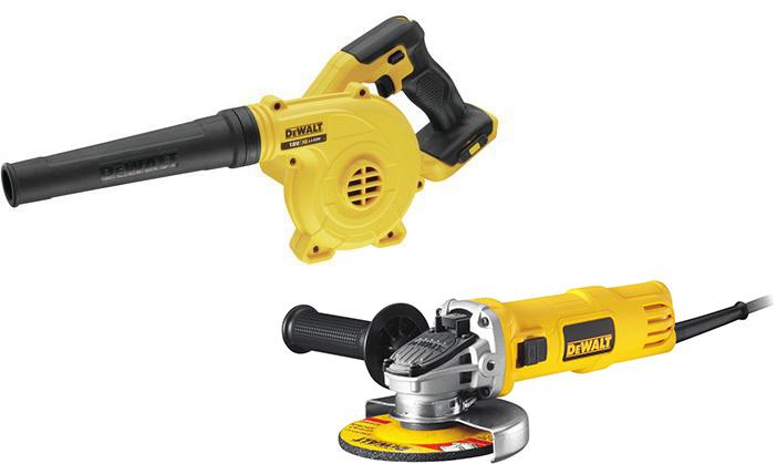 

Набор Dewalt Воздуходувка dcv100-xj без акк. и ЗУ +УШМ (болгарка) dwe4051, Воздуходувка dcv100-xj без акк. и ЗУ +УШМ (болгарка) dwe4051