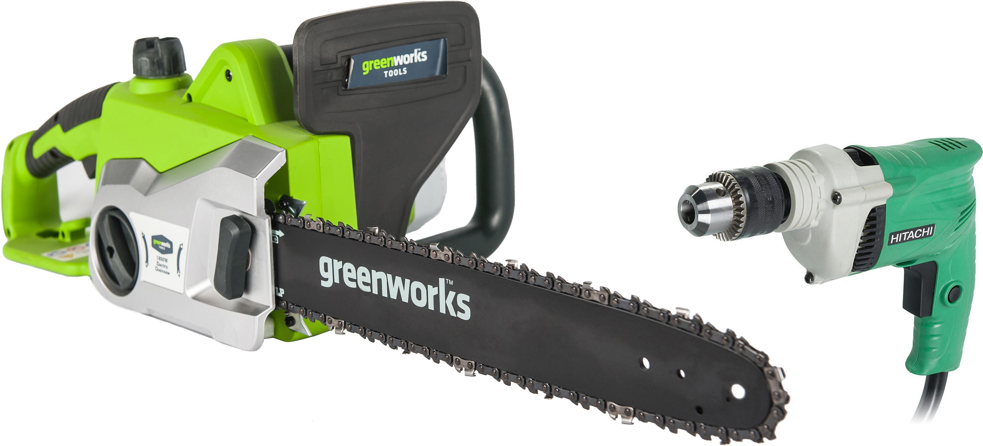 

Набор Greenworks Пила цепная gcs1836 (20217) +Дрель ударная dv13ssna, Пила цепная gcs1836 (20217) +Дрель ударная dv13ssna
