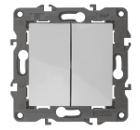 Изображение товара Выключатель двойной ЭРА 14-1106-01 белый серия Elegance 10А IP20 Изображение товара Выключатель двойной ЭРА 14-1106-01 белый серия Elegance 10А IP20