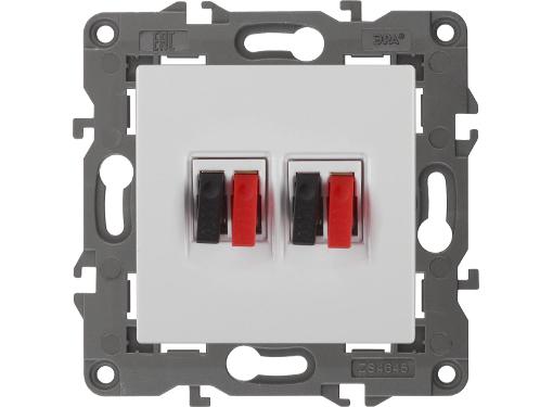 Изображение товара Розетка аудио ЭРА 14-3112-01 двойная белая Elegance