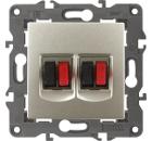 Изображение товара Розетка аудио ЭРА Б0034329 двойная IP20 в цвете шампань, механизм зажим